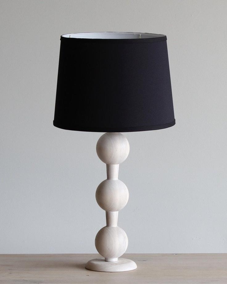 HUGO BARBELL TABLE LAMP - WHITE WASH
