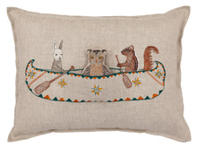 Load image into Gallery viewer, ANIMAL FRIENDS CANOE PILLOW