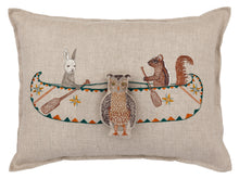 Load image into Gallery viewer, ANIMAL FRIENDS CANOE PILLOW