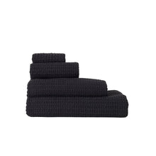 Load image into Gallery viewer, SIMPLE WAFFLE TOWELS - BLACK