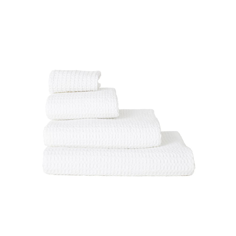 SIMPLE WAFFLE TOWELS - WHITE