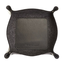 Load image into Gallery viewer, LEATHER &amp; WOOL VALET TRAY - CHARCOAL