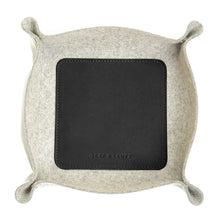 Load image into Gallery viewer, LEATHER &amp; WOOL VALET TRAY - HEATHER WHITE